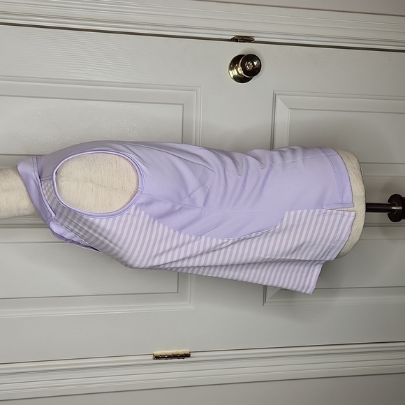 Monterey Club Sleeveless Lavender White Stripe Polo Size S NWT - Picture 6 of 16